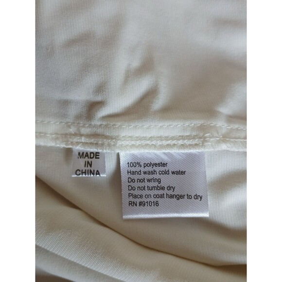 Obstinee By Ika Womens Blouse Tunic Tan Beige Textured Cap Sleeve‎ Size 4 Career - Picture 14 of 14